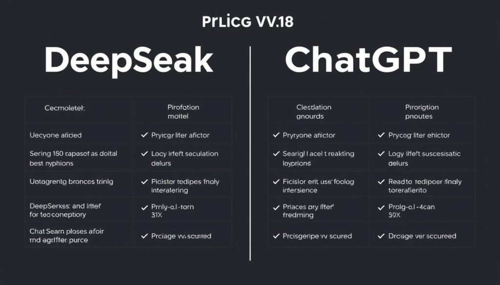 Generate an image comparing DeepSeek and ChatGPT pricing models.