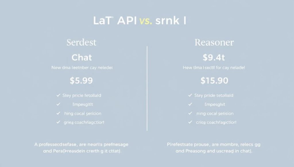 Generate an image representing DeepSeek API pricing comparison between Chat and Reasoner models.