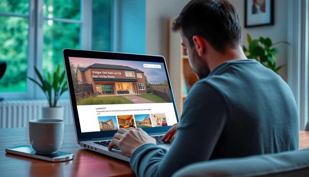 Image of a person using Rightmove on a laptop